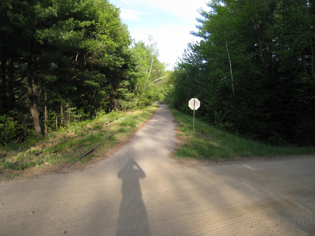 Tilton NH Rail Trail 2010 0445.jpg - The trail goes on for aways yet, but the sun is going down, and there are miles to go back home.